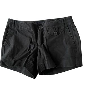 Banana Republic Black Cotton Shorts, Size 0